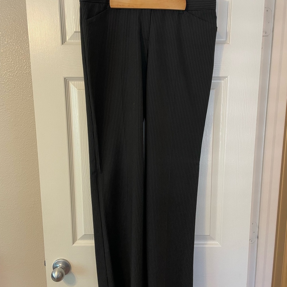 Vintage Express Charcoal Pinstripe Editor Trousers